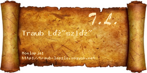 Traub László névjegykártya
